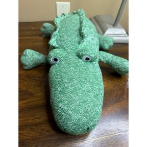 Pillowfort Alligator Knit Throw Pillow Green Marled Crocodile Plush Kids Decor